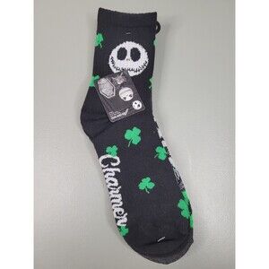 Nightmare Before Christmas Women St Patrick's Day Mid Crew Socks 2-Pair sz 4-10
